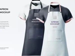cover image high quality realistic apron mockup for branding