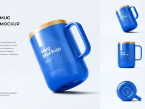 cover image high quality realistic mug mockup set for branding