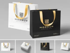 cover image high quality realistic paper bag mockup