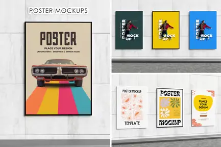 High Quality Realistic Poster Mockup For Branding