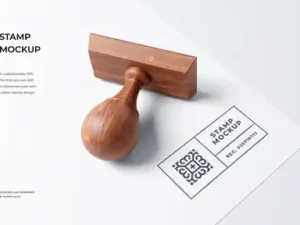 cover image high quality realistic stamp mockup for branding