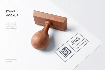 High Quality Realistic Stamp Mockup For Branding