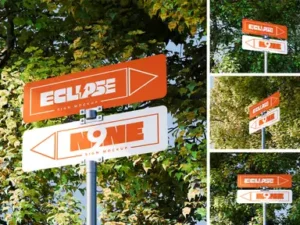 cover image high quality signage mockup