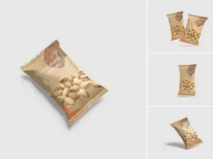 cover image high quality snack pouch mockup