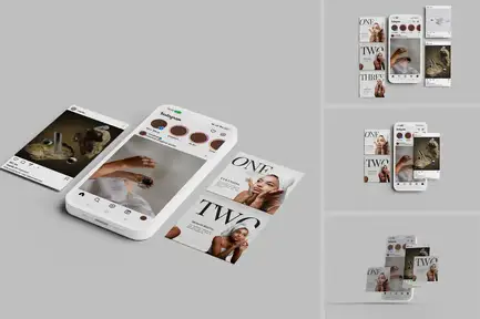 Adobe Photoshop High Quality Templates Bundle - 15 Items 7 cover image high quality social media instagram mockup