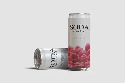 High Quality Soda Can Mockup