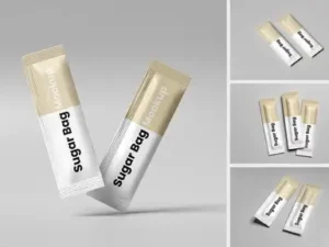 cover image high quality sugar bag mockup