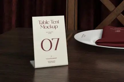 High Quality Table Tent Mockup