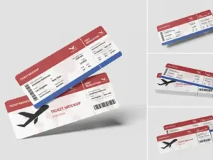 cover image high quality ticket mockup