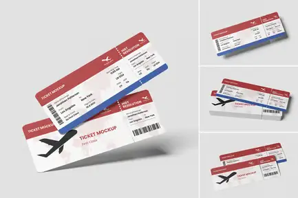 High Quality Ticket Mockup