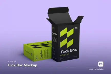 High Quality Tuck Box Packaging Mockup
