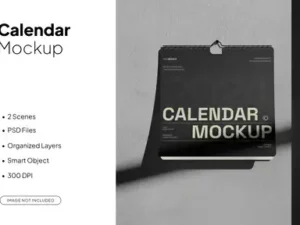 cover image high quality wall calendar mockup for branding
