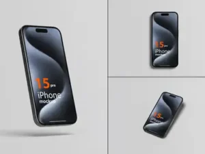 cover image high quality iphone 15 pro mockup