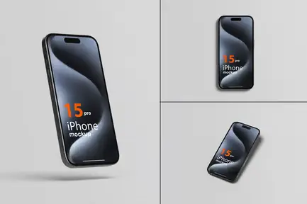 High Quality iPhone 15 Pro Mockup