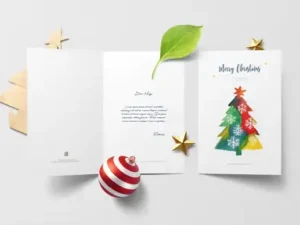 cover image high resolution christmas card mockup