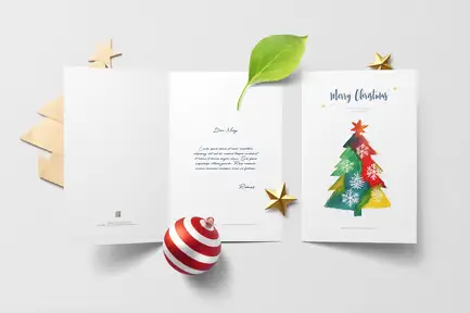 High Resolution Christmas Card Mockup