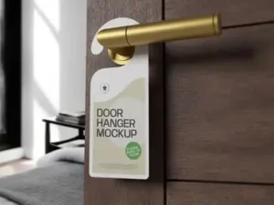 cover image high resolution door hanger mockup