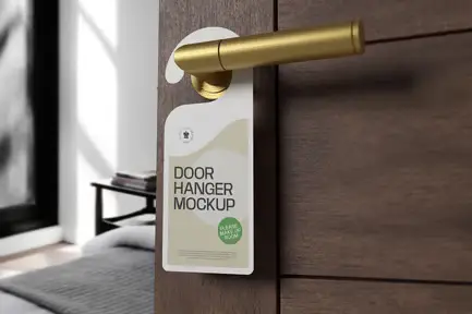High Resolution Door Hanger Mockup