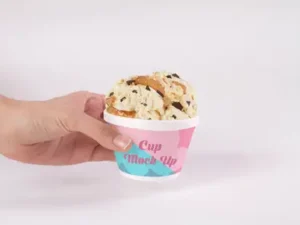 cover image ice cream cup mock up