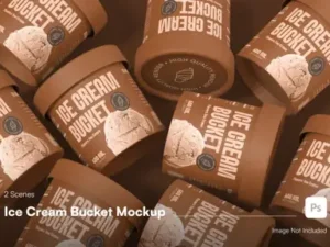 cover image ice cream cup mockup