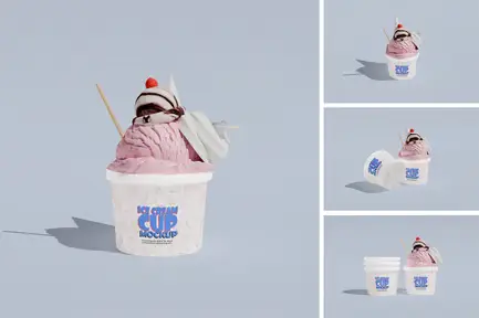 Ice Creame Cup Mockup