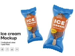 cover image ice creame mockup