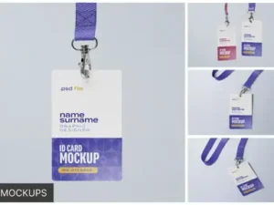 cover image id card mockup set 1