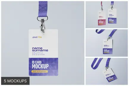 Id Card Mockup Set