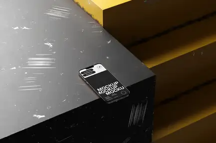 Industrial Style Phone Mockup Display