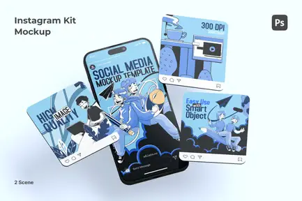 Instagram Kit Mockup