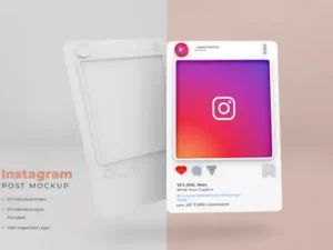 cover image instagram post mockup template vol 04