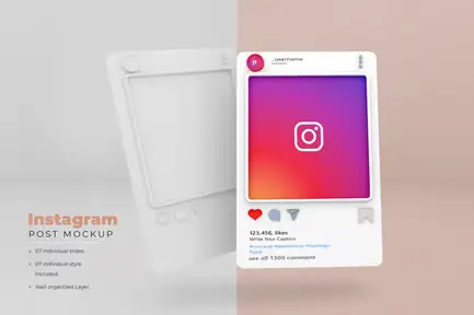 Instagram Post Mockup Template - Vol 04