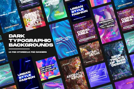 Instagram Typographic Backgrounds