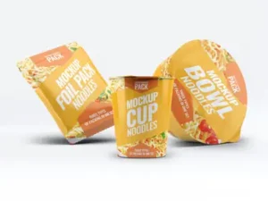 cover image instant food packages mock up bundle