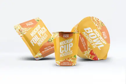 Instant Food Packages Mock-Up Bundle