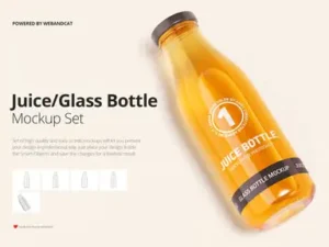 cover image juice glass bottle mock up