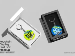 cover image keychain box mockup