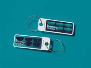 cover image keychains mockup