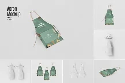 Kitchen Apron mockup Set