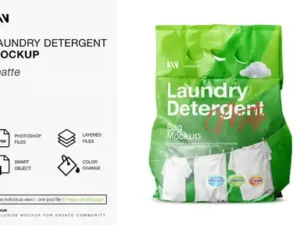 cover image laundry detergent powder mockup