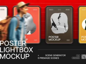 cover image lightbox poster mockup generator