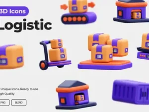 cover image logistic 3d icons