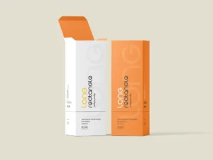 cover image long rectangle box mockup