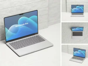 cover image macbook laptop display app mockup