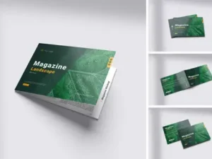 cover image magazine landscape mockup