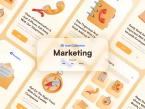 cover image marketing 3d icon