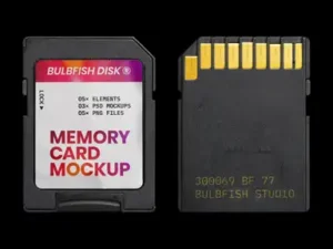 cover image memory card mockup
