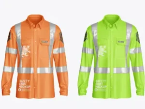 cover image mens safety work shirt mockup