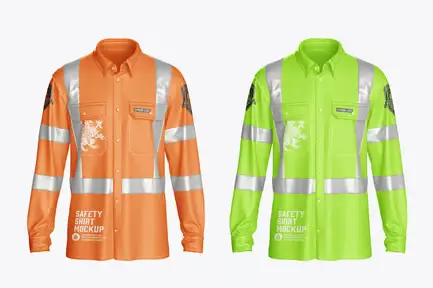 Men’s Safety Work Shirt Mockup