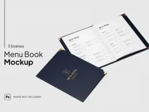 cover image menu book mockup